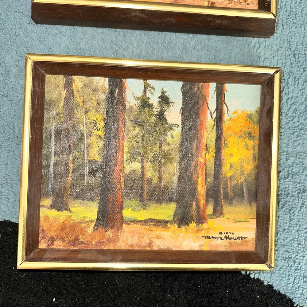 Signed James Hewitt Framed Nature Landscape Paintings - Picture 5 of 15